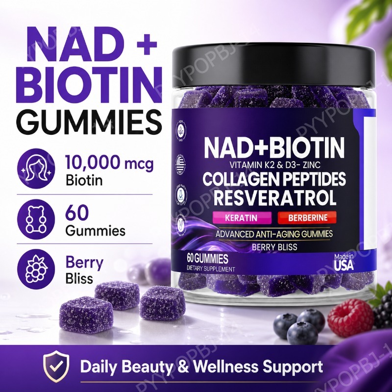 Vitamin D3 K2 Drop - Жевательные конфеты с биотином, коллагеном, NAD+,