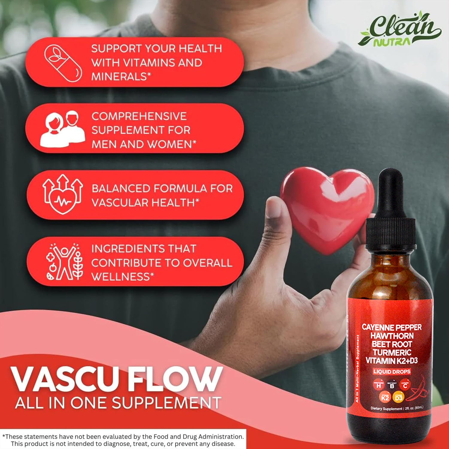 Vitamin D3 K2 Drop - 60 мл жидкие капли перца с