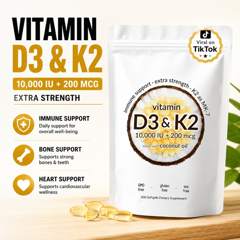 Vitamin D3 K2 Drop - Витамин D3 10000 МЕ + K2