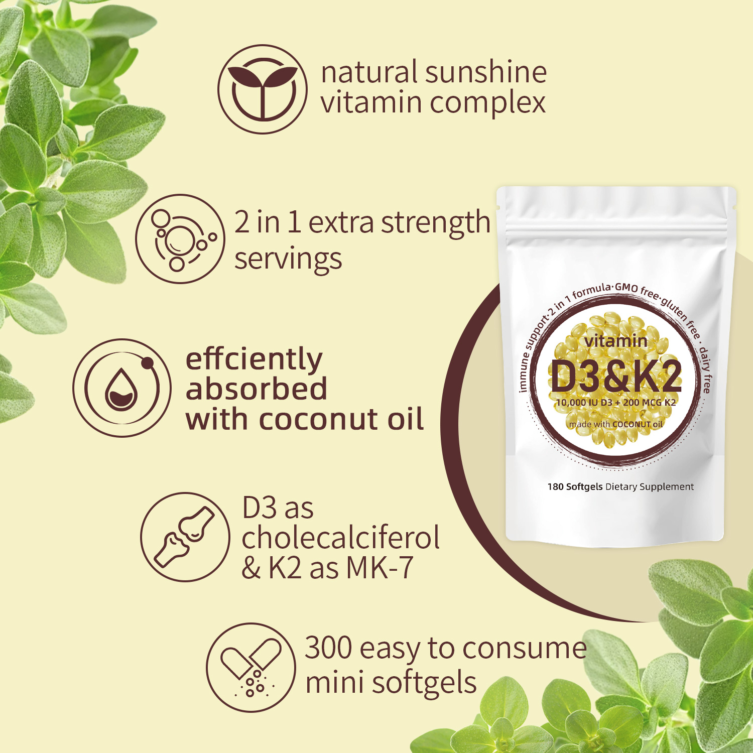 Мягкие капсулы с витамином D3  – обзор и цена Vitamin D3 K2 Drop