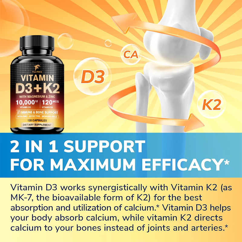 Витамин D3 K2 10000 МЕ с магни – обзор и цена Vitamin D3 K2 Drop