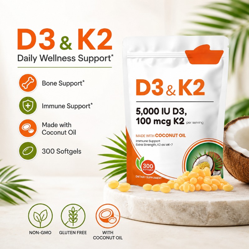 Витамин D3 K2 в мягких капсула – обзор и цена Vitamin D3 K2 Drop